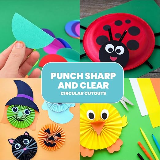 BearBoss 5 Circle Paper Punch, Handmade Scrapbook Paper Puncher, Different Size - Image 7