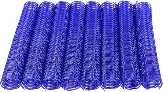 100 Pack Double Loop Wire Binding Spines, YolieraArt Wire Binding Spines, 5/16 Inch Binding Wire for Letter Size (40 Sheet Capacity, 100P, 3:1 Pitch, Blue)-DeskLoop Office