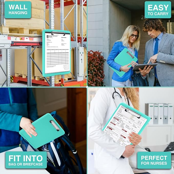 Sooez Clipboard with Storage, Plastic Storage Clipboards with Low Profile Clip - Image 7
