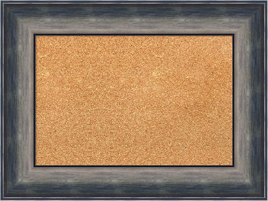 Amanti Art Natural Cork Board for Wall, 18x24 Vision Board with Silver Wood Frame, Small Corkboard Office Decor for Home Organization, Casual Corkboard Pinboard to Display Items for Home Organization-DeskLoop Office