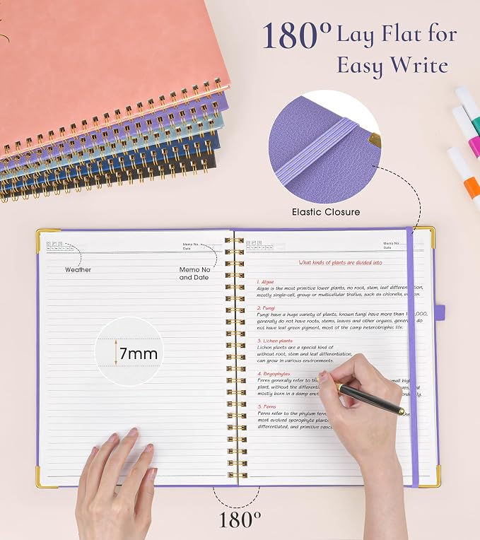 Hardcover Spiral Notebook Journal 8.5” x 11”, A4 Large Leather Notebooks - Image 4