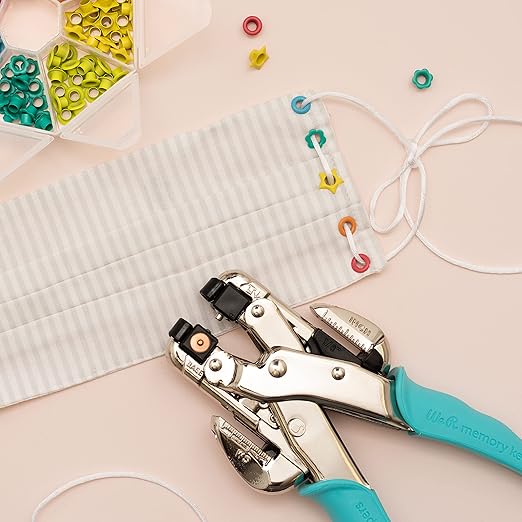 We R Memory Keepers Crop-A-Dile Eyelet | Blue Comfort Handle, Craft Supplies - Image 6