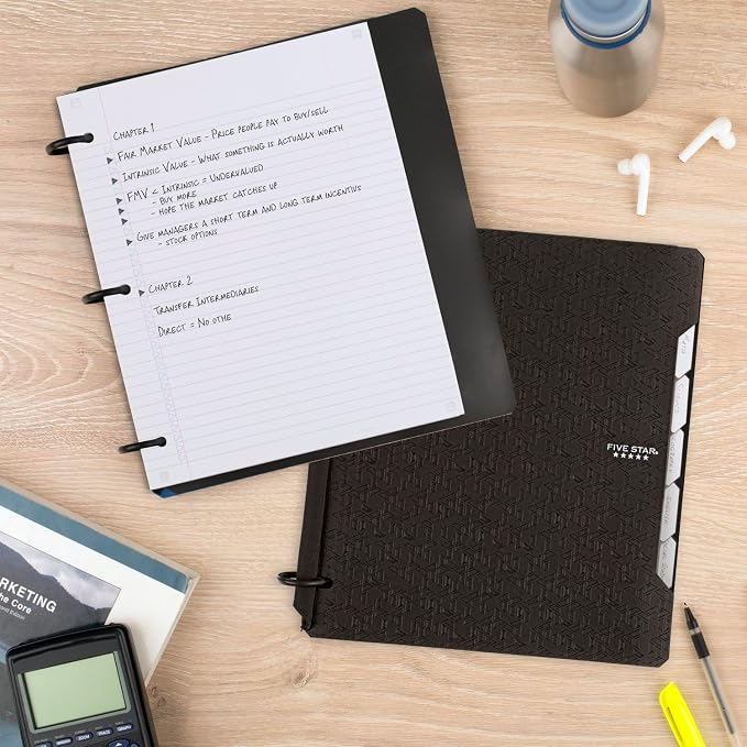 Five Star Flex Refillable Notebook + Study App, College Ruled Paper and 1 Inch - Image 7