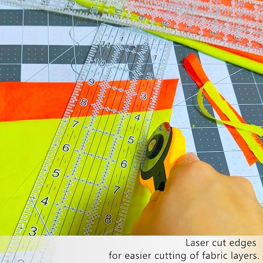 Sewing Ruler, 5 Piece Quilting Rulers, 3 x17 Inch, 1.5 x17 Inch, 3 x12 Inch - Image 6