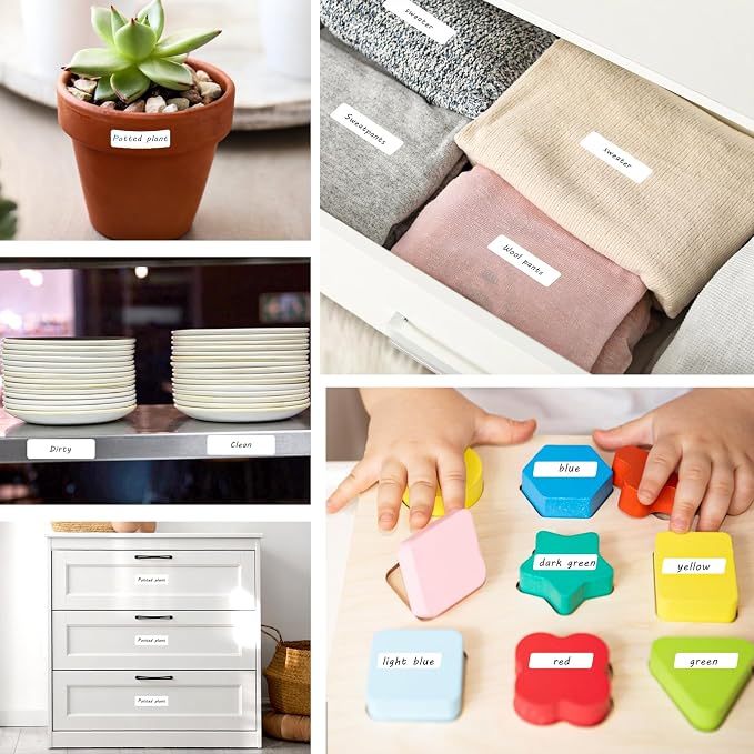 1980 Pcs Blank File Folder Labels 0.5x1.75 Inch Writable Name Tag Stickers - Image 4