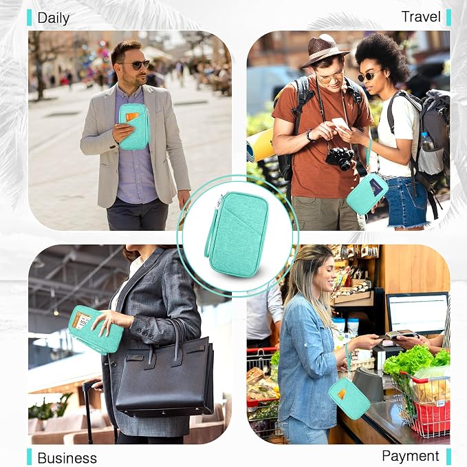 Passport Holder Family RFID Travel Document Organizer - Image 5