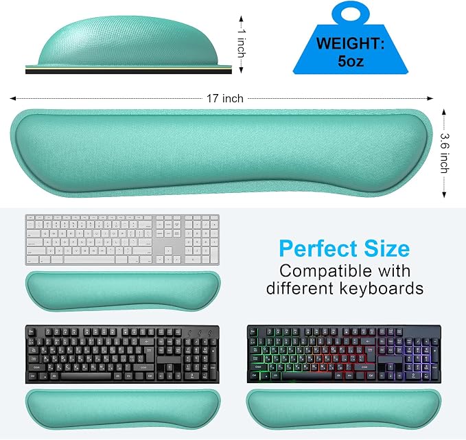 Dapesuom Enlarge Keyboard Wrist Rest Pad, Cute Memory Foam Wrist Rest - Image 6