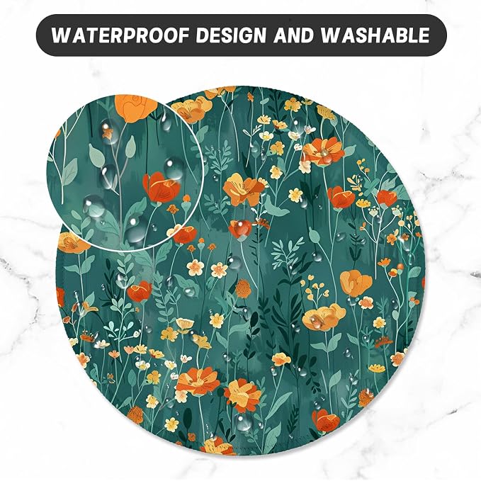 ITNRSIIET Round Mouse Pad with Stitched Edge Premium-Textured Waterproof - Image 5