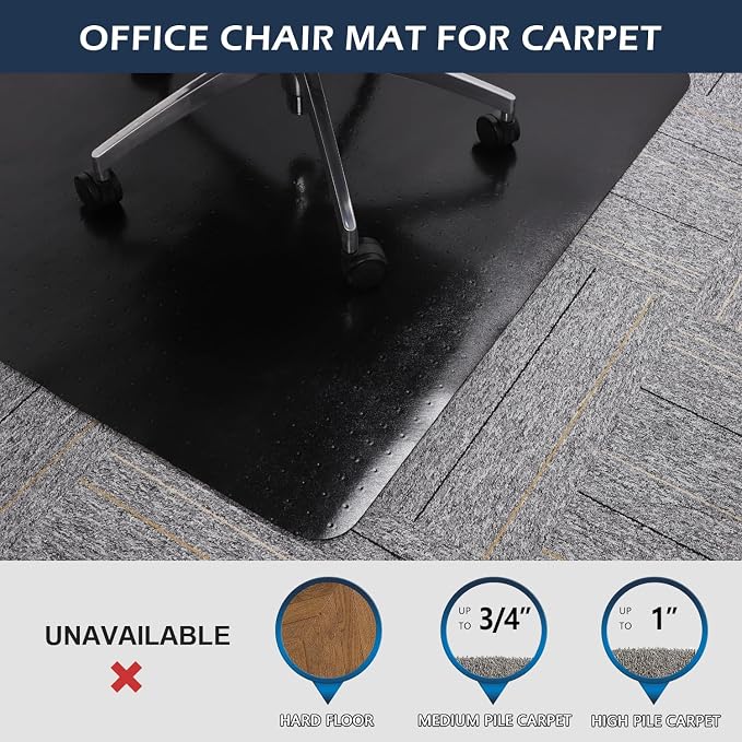 SALLOUS Office Chair Mat for Carpet, Non-Slip Floor Mat - Image 4