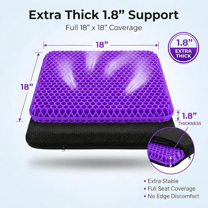 Extra Thick Large Pure Gel Seat Cushion - Image 2