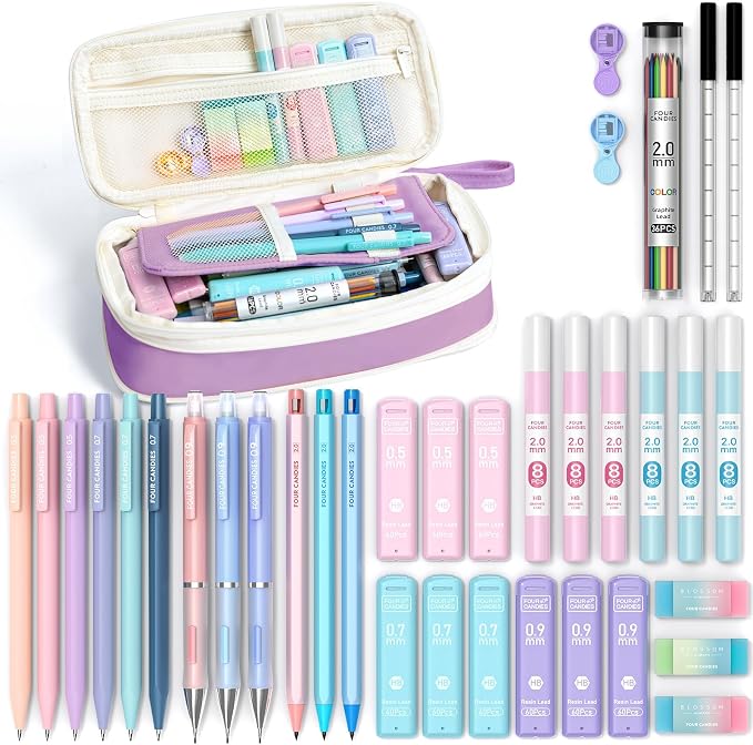 Four Candies 36PCS Aesthetic School Supplies, Mechanical Pencils 0.5mm by FourCandies