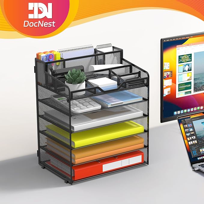 Docnest 6 Tier Mesh Desk Organizer - Image 7