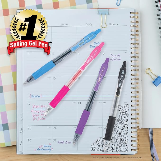 Pilot G2 Premium Refillable & Retractable Rolling Ball Gel Pens, Bold Point - Image 7