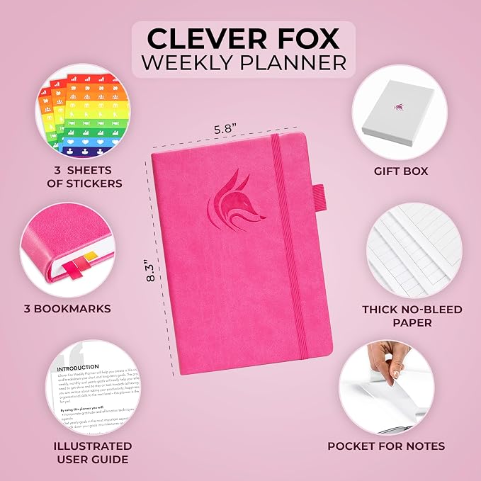 Clever Fox Planner – Undated Weekly & Monthly Planner - Image 2
