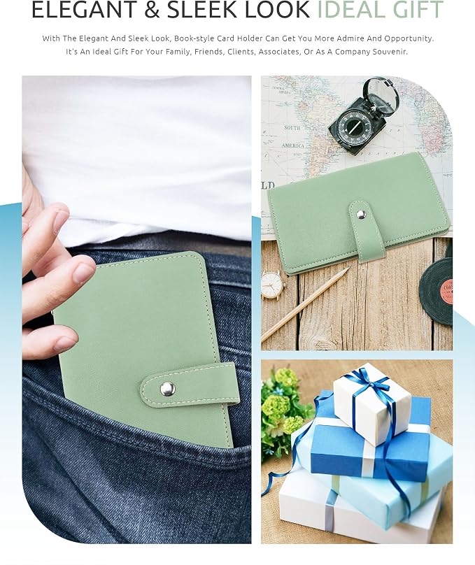 Credit Card Holder, Leather Business Card Organizer - Image 8