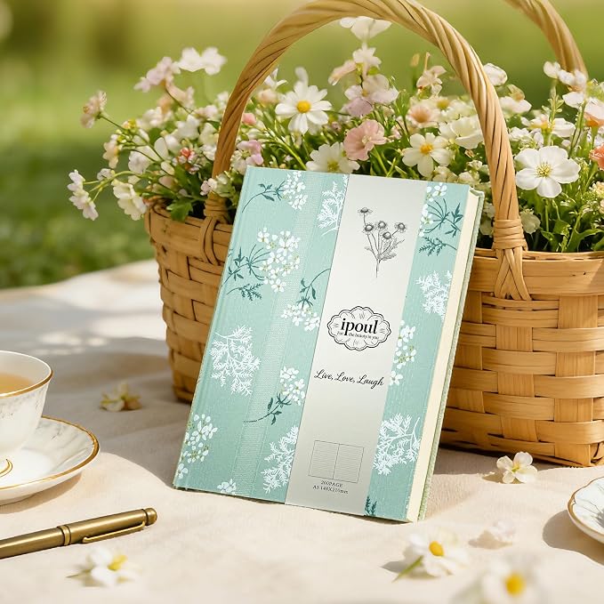 Floral Hardcover Notebook, Flower Journal - Image 8