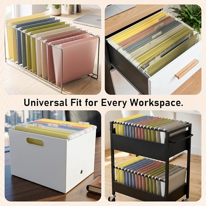 10 Pack Hanging File Folders, Letter Size | with1/5-Cut Tabs. Includes 10 - Image 6