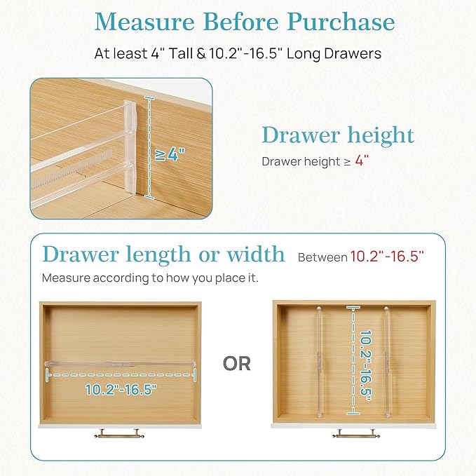 Vtopmart 8 Pack Drawer Dividers - Image 3