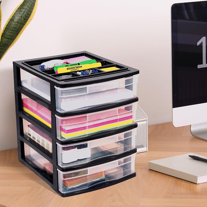 Gracious Living 4 Drawer Desktop & Countertop Organizer w/Organization Lid - Image 5