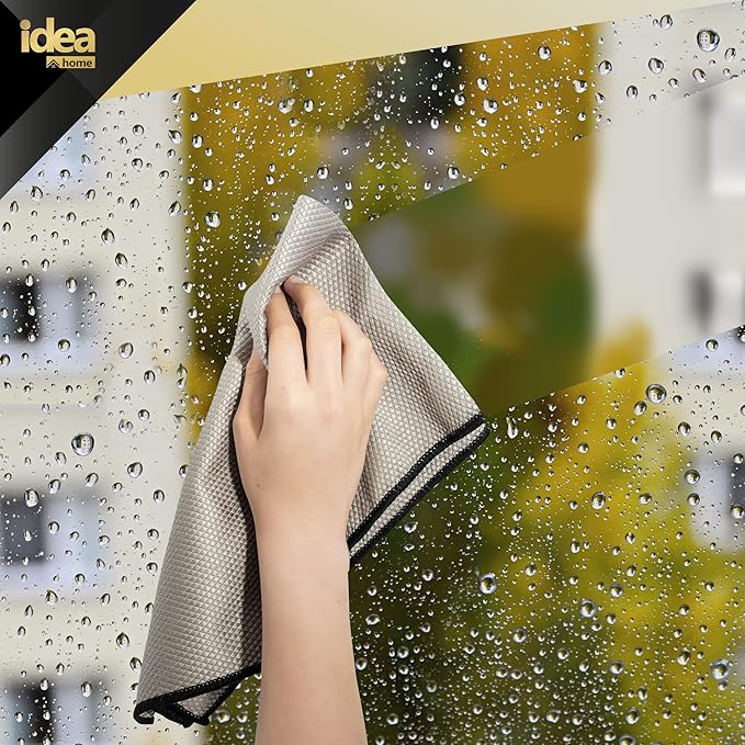 Idea Home Premium Microfiber Cleaning Cloth Ultra Absorbent Streak and Lint Free Fish Scale Large 16 x 24 Polishing Glass Drying Towel (2 Pack)-DeskLoop Office