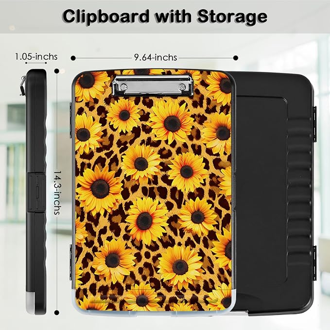 Clipboard with Storage, Office Supplies Nursing Clipboards Folder with Pen - Image 2
