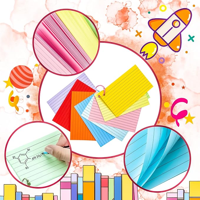 600Pcs Colored Index Cards 3x5 Inch Flash Cards - Image 5