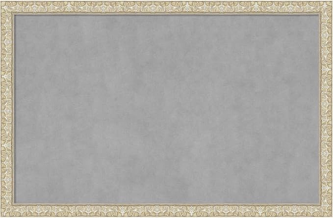 Amanti Art Silver Framed Magnetic Board 22x34 Large Vision Board by AmantiArt