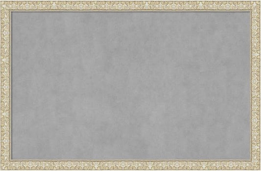 Amanti Art Silver Framed Magnetic Board 22x34 Large Vision Board by AmantiArt