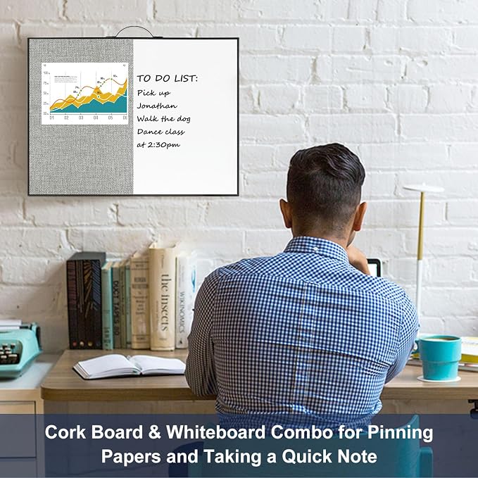 Small White Board Cork-Board Combo - Image 5