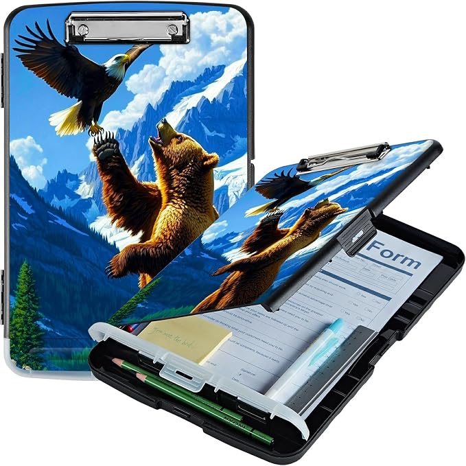 Bear and Eagle A4 Clipboard by Unknown