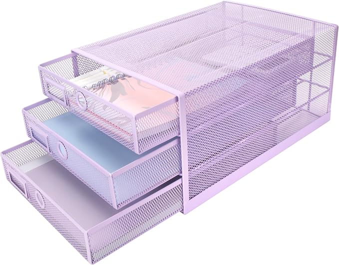 EXERZ Paper Sorter 3 Tier Drawers A4 / Multifunctional Desk Organiser/Letter - Image 4