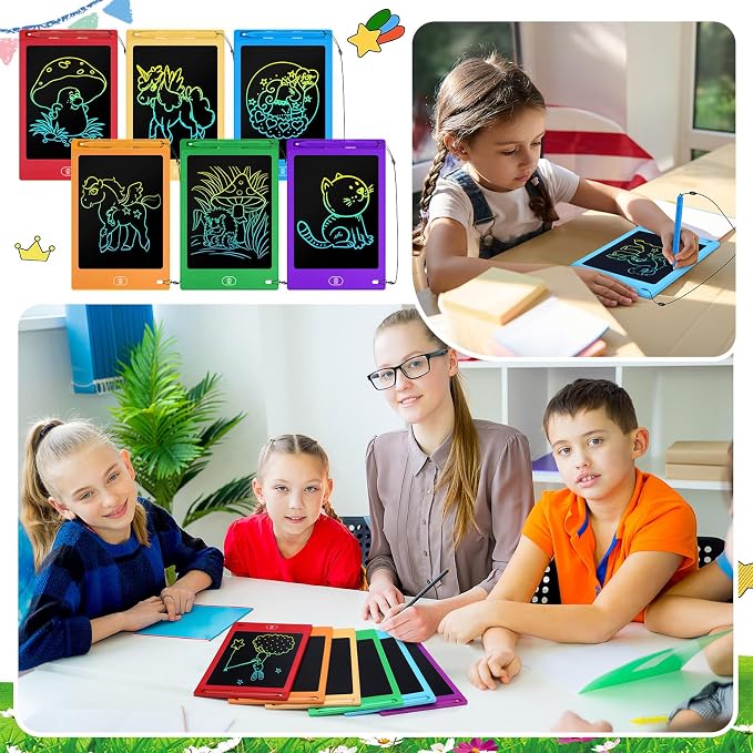 Zhehao 24 Pieces LCD Writing Tablet Doodle Board 8.5 Inch Colorful Reusable - Image 5