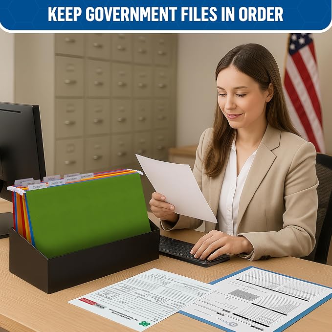 100 Pack Hanging File Folders Legal Size 8.5x14 - Image 7