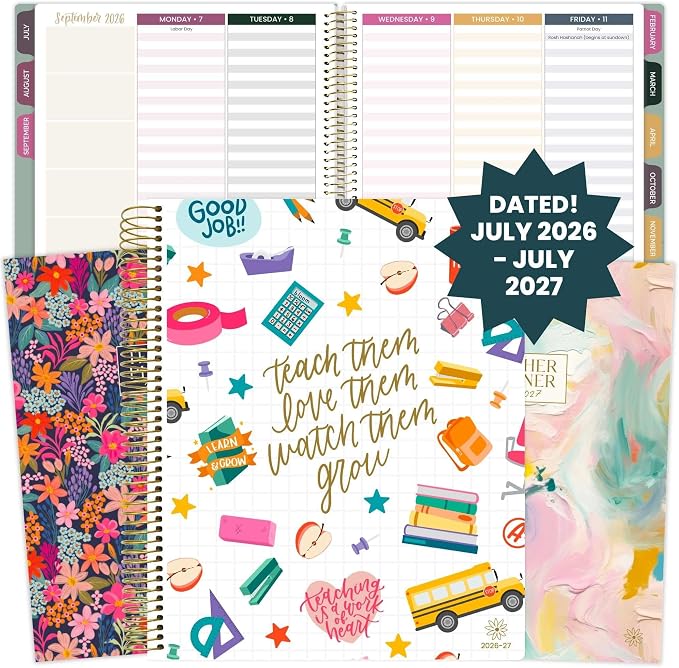 bloom daily planners 2026-2027 Academic Year Teacher Planner & Calendar by bloomdailyplanners
