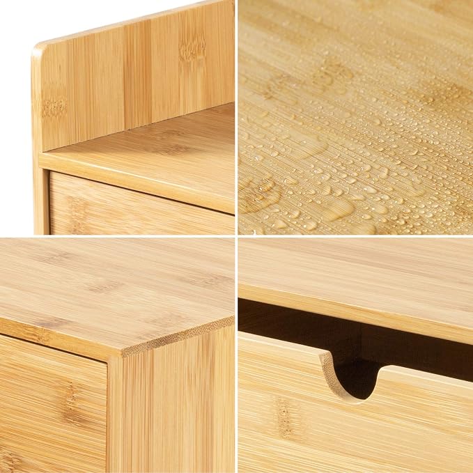 Wisuce Bamboo Desk Drawer Organizer, Desktop Organizer - Image 7