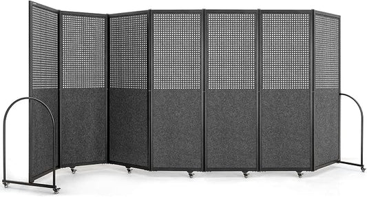 Folding Room Partition, Freestanding Privacy Divider, Portable Office Divider by StrongBird