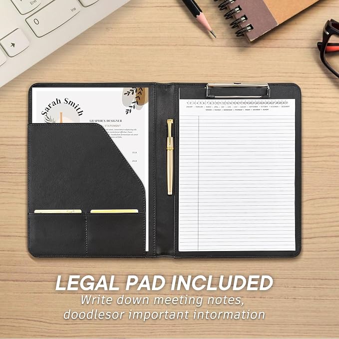 OOWOLF Padfolio with Clipboard Portfolio Binder - Image 9