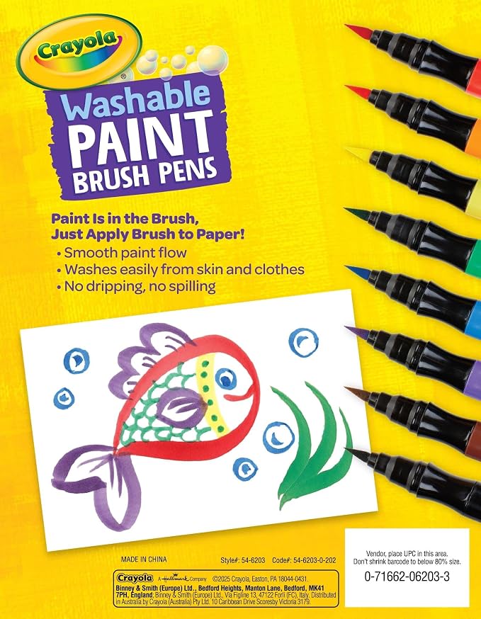 Crayola No-Drip Paint Brush Pens, Creative Gift - Image 4