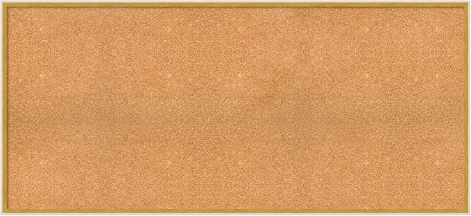 Amanti Art Natural Cork Board for Wall, 27x59 Vision Board with White Frame, Oversize Corkboard Office Decor for Home Organization, Modern Corkboard Pinboard to Display Items for Home Organization in-DeskLoop Office