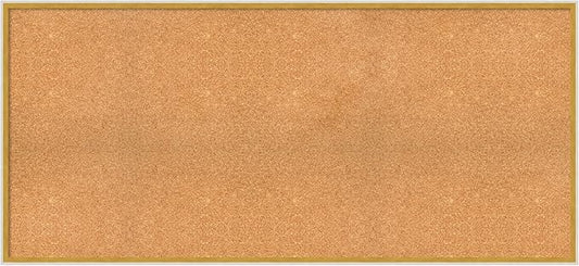 Amanti Art Natural Cork Board for Wall, 27x59 Vision Board with White Frame, Oversize Corkboard Office Decor for Home Organization, Modern Corkboard Pinboard to Display Items for Home Organization in-DeskLoop Office
