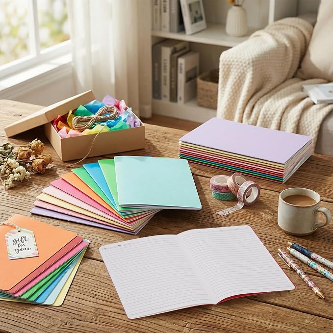 BESARME 10 Pcs A5 Lined Notebook Bulk, A5 Journaling Notebooks End of Year Gifts - Image 5