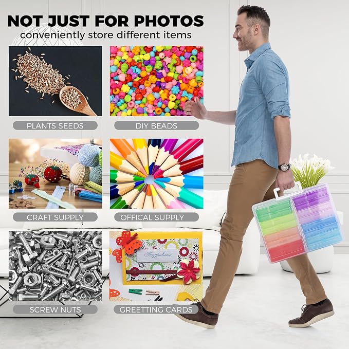 Find Scrapblooms 4×6 Photo Storage Box, Plastic photo keeper - Image 7