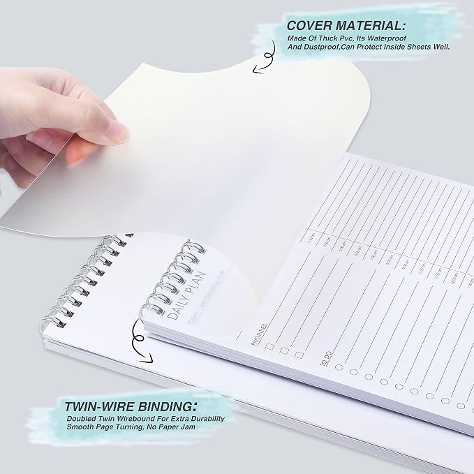3PC Daily Shedule Planner Hourly Appointment Planner Personal Organizer - Image 5
