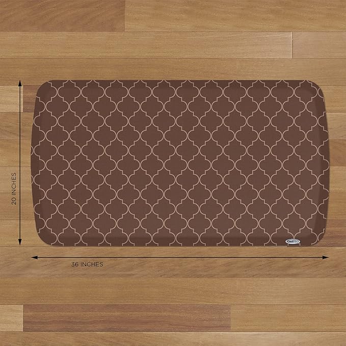 GelPro Elite Premier Anti-Fatigue Kitchen Comfort Floor Mat, 20x36", Lattice Java Stain Resistant Surface with therapeutic gel and energy-return foam for health & wellness-DeskLoop Office