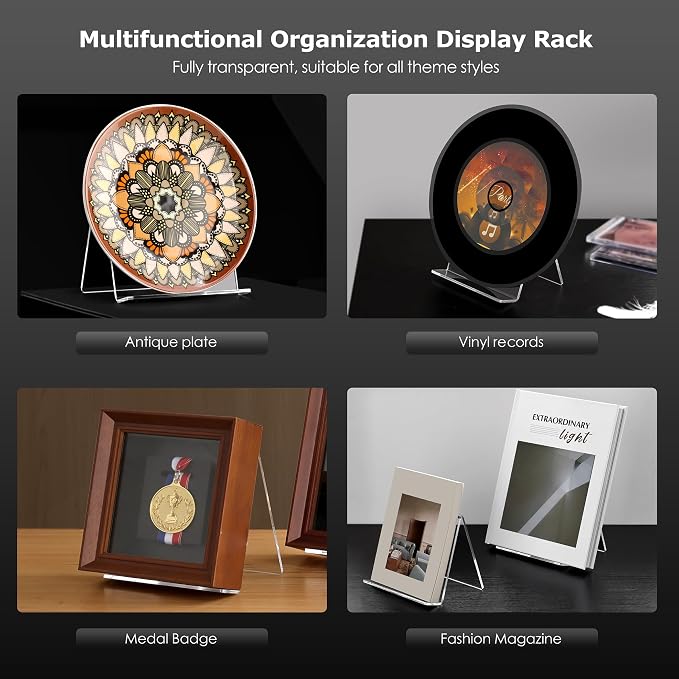 2 Pack Acrylic Book Display Holder, 6x9 inch A5 Letter Size, LP Cover - Image 6