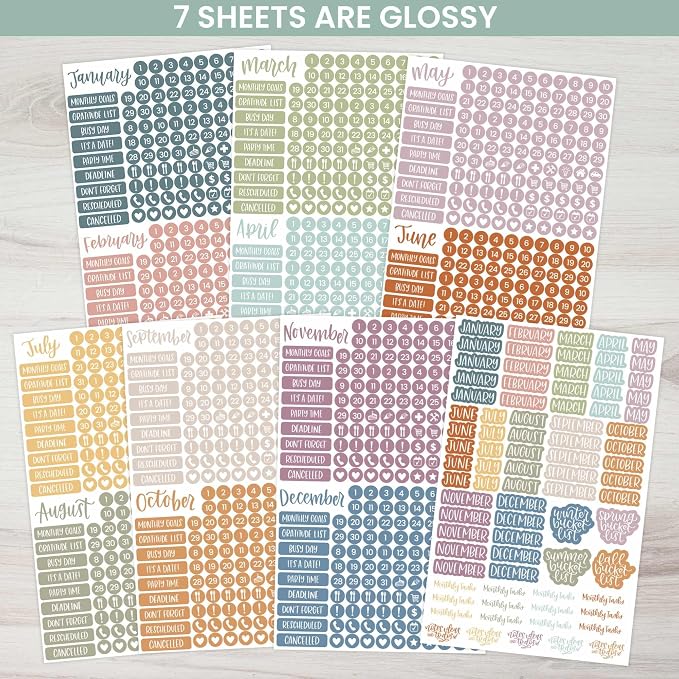 bloom daily planners Calendar Essentials Planner Stickers - Image 2