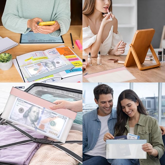 Clear Money Envelopes for Cash 7.6"x3.7" | Money Bags - Image 7