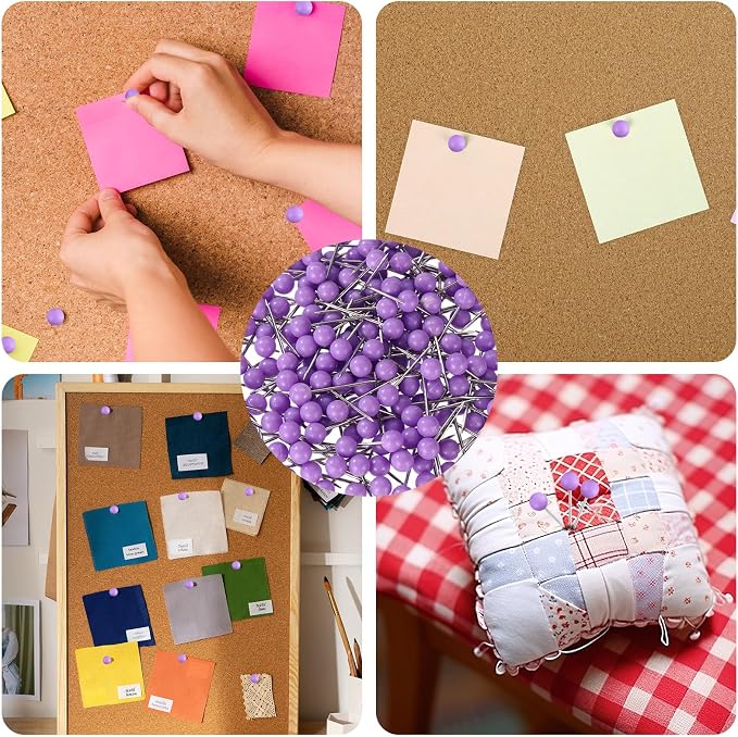 XIHIRCD 200pcs Map Push Pins, Map Tacks Round Head Pins Small Thumb Tacks - Image 7