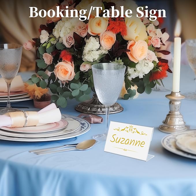 30 PCS Small Acrylic Sign Holder 2.36" X 1.57", Mini Acrylic Food Sign Labels - Image 4