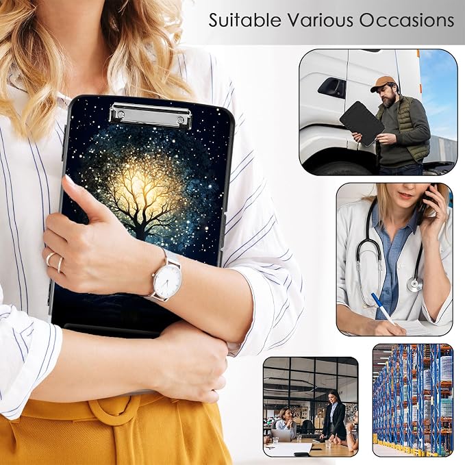 Clipboard with Storage, Office Supplies Nursing Clipboards Folder with Pen - Image 4